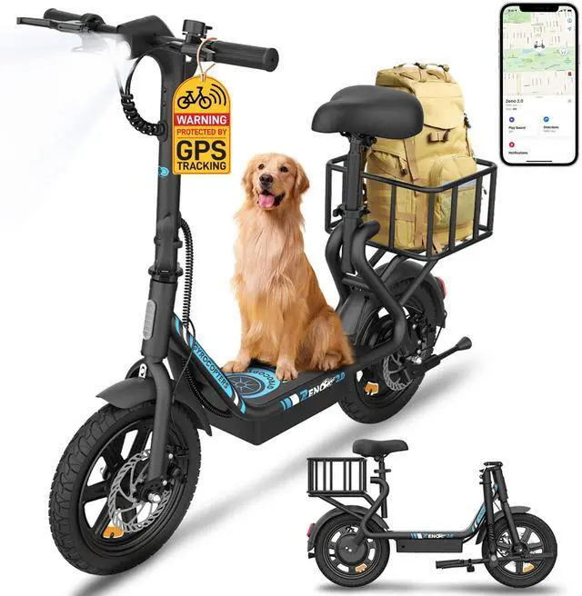 Main image of Gyrocopters Zeno 2.0 Electric Scooter | UL2272 Approved | 500W Motor (Peak Power) | 32 km/h Max Speed | Up to 40 km Range | Shock-Absorbing Adjustable Seat | Anti-Theft GPS | All-Terrain 14 Tires