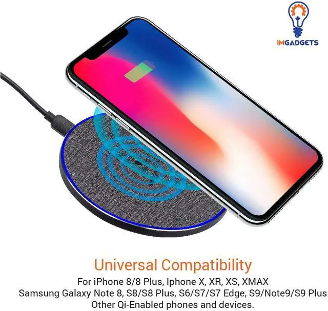 Alt view image 3 of 6 - IMGADGETS 10W 2x Fast Wireless Charger
