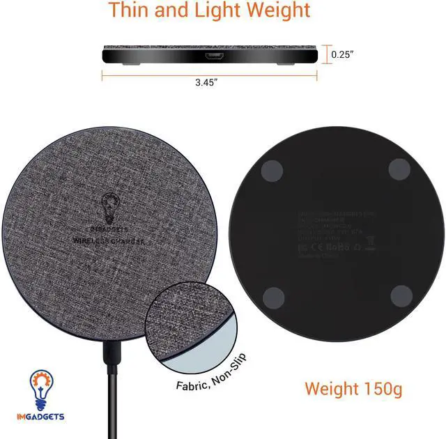 Alt view image 6 of 6 - IMGADGETS 10W 2x Fast Wireless Charger