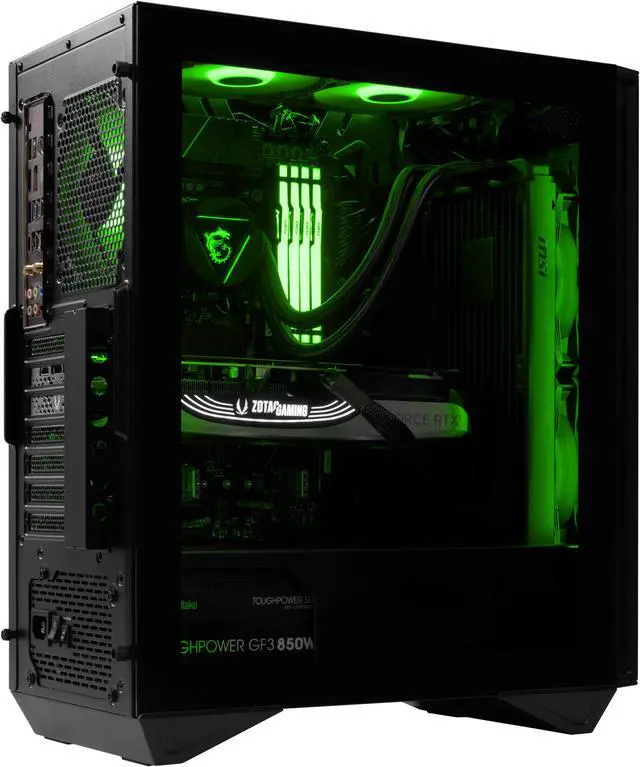 Alt view image 7 of 7 - MSI GUNGNIR 110R - AMD Ryzen 9-9950X3D 16 core 4.3GHz - AMD Radeon RX 9070 XT - 2TB HDD + 1TB NVMe SSD - 64GB DDR5(2X32GB) - 850W - Windows 11 Liquid Cooled Gaming Desktop PC WiFi RGB
