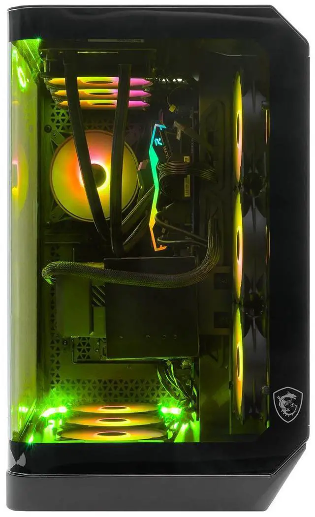 Alt view image 3 of 5 - MSI MAG PANO 120R PZ - Intel Core Ultra 9-285K 24 core 5.7GHz - AMD Radeon RX 9060 XT - 2TB HDD + 4TB NVMe SSD - 32GB DDR5(2X16GB) - 750W - Windows 11 Liquid Cooled Gaming Desktop PC WiFi RGB