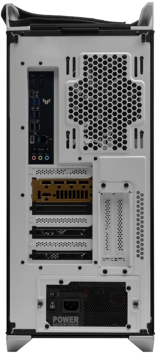 Alt view image 4 of 4 - ROG Strix Helios GX601 White - Intel Core Ultra 9-285K 24 core 5.7GHz - Dhahab GeForce RTX 5080 - 2TB HDD + 2TB NVMe SSD - 64GB DDR5(2X32GB) - 1000W - Windows 11 Liquid Cooled Gaming Desktop PC