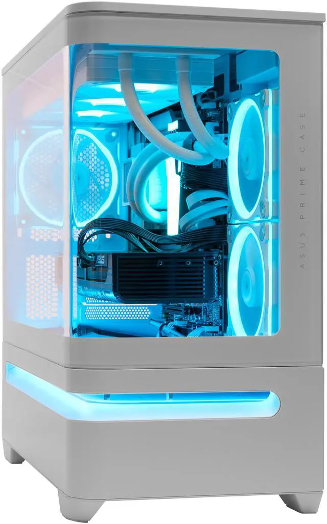 Alt view image 3 of 5 - ASUS Prime AP202 White - AMD Ryzen 9-9900X3D 12 core 4.4GHz - Radeon RX 9070 XT - 2TB NVMe SSD - 64GB DDR5(2X32GB) - 850W - Windows 11 Liquid Cooled Gaming Desktop PC WiFi RGB