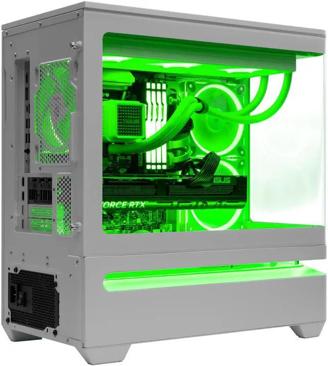 Alt view image 2 of 5 - ASUS Prime AP202 White - AMD Ryzen 9-9900X3D 12 core 4.4GHz - Radeon RX 9070 XT - 2TB NVMe SSD - 64GB DDR5(2X32GB) - 850W - Windows 11 Liquid Cooled Gaming Desktop PC WiFi RGB