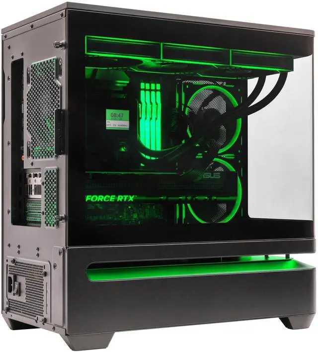 Alt view image 2 of 6 - ArsenalPC ASUS Prime AP202 - AMD Ryzen 7-9700X 8 core 3.8GHz - GeForce RTX 5080 - 2TB NVMe SSD - 128GB DDR5(4X32GB) - 1000W - Windows 11 Liquid Cooled with LCD Gaming PC WiFi RGB