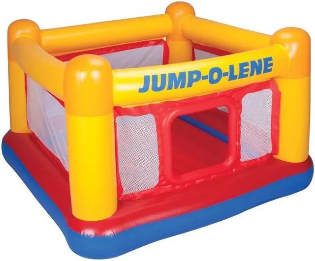Alt view image 8 of 18 - Intex Inflatable Jump-O-Lene Trampoline Bounce House with Crawl-Thru Door & Net