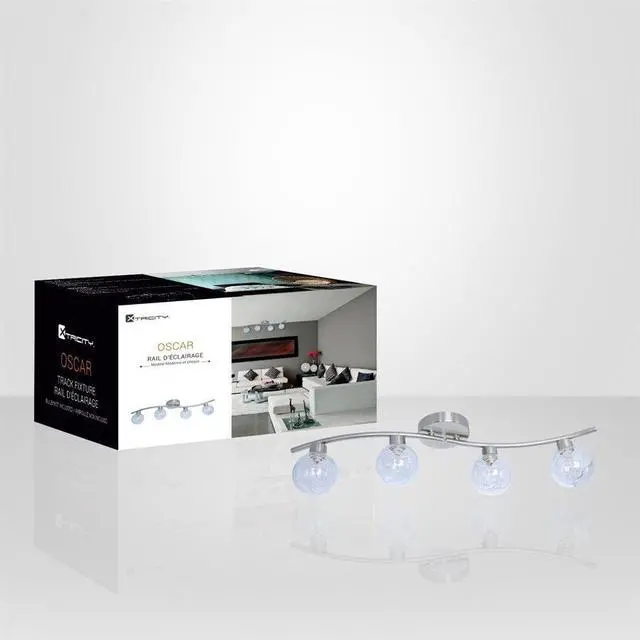 Alt view image 2 of 2 - Xtricity - 4 Heads Ceiling Light, 26.3 '' Width, From The Oscar Collection, Silver