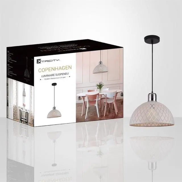 Alt view image 2 of 2 - Xtricity - Pendant Light, 15.7 '' Diameter, From Copenhagen Collection, White