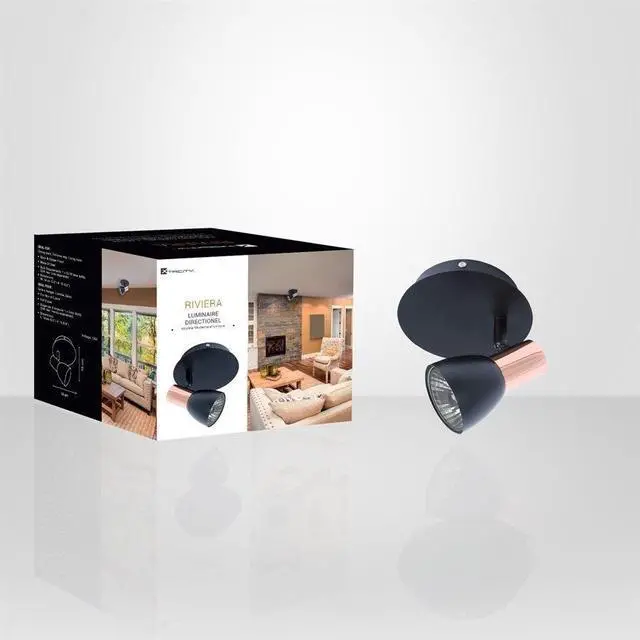 Alt view image 2 of 2 - Xtricity - 1 Head Ceiling Light, 5.5 '' Width, From the Riviera Collection, Black