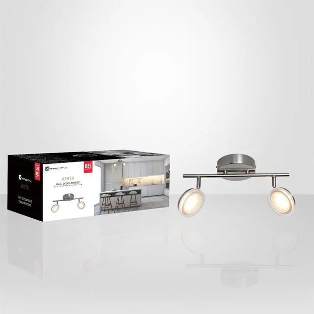 Alt view image 2 of 2 - Xtricity - 2 Heads Ceiling Light with Integrated LED, 14.56 '' Width, From Anita Collection, Nickel