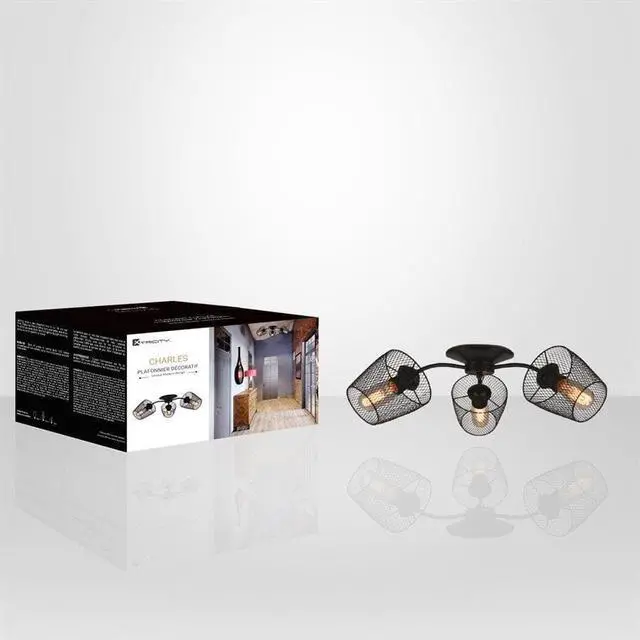 Alt view image 2 of 2 - Xtricity - 3 Heads Light, 21.65 '' Width, From Charles Collection, Black