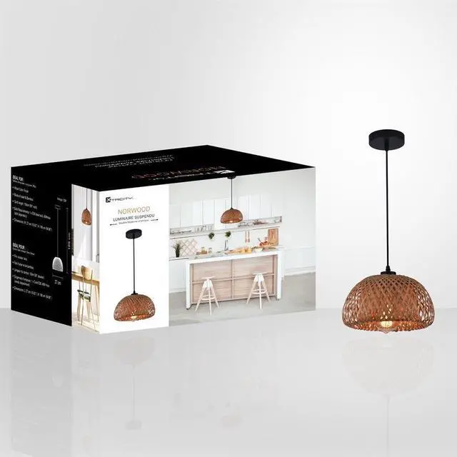 Alt view image 2 of 2 - Xtricity - Pendant Light, 10.62 '' Width, From The Norwood Collection, Brown