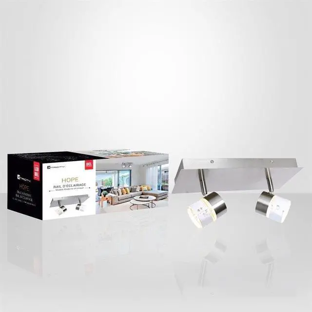 Alt view image 2 of 2 - Xtricity - 2 Heads Ceiling Light with Integrated LED, 11.8 '' Width, From the Hope Collection, Nickel
