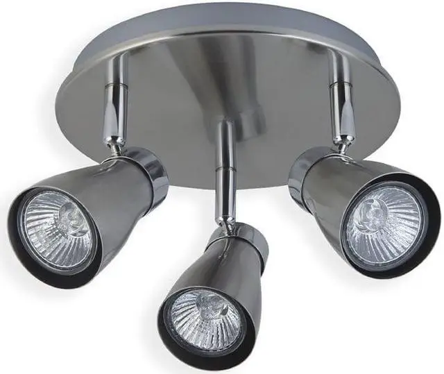 Main image of Xtricity - 3 Heads Ceiling Lights, 9.44 '' Width, From The Yorkshire Collection, Nickel Chrome