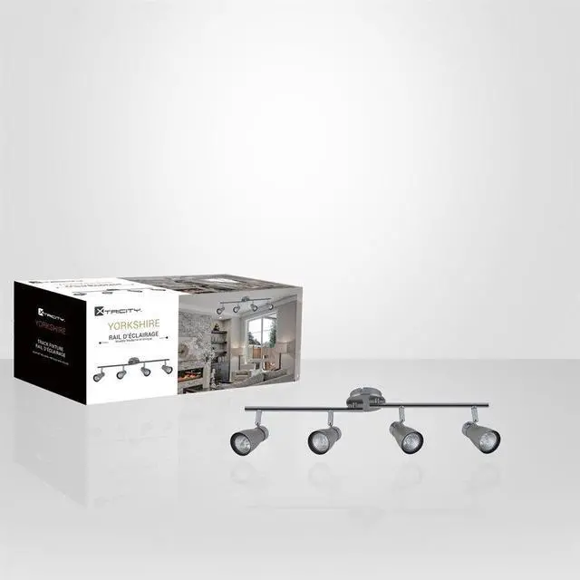 Alt view image 2 of 2 - Xtricity - 4 Heads Ceiling Light, 27.95 '' Width, From The Yorkshire Collection, Nickel Chrome