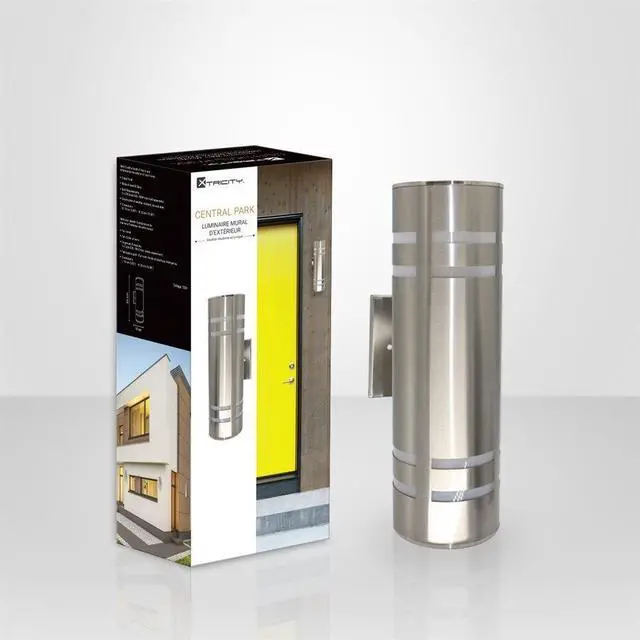 Alt view image 2 of 2 - Xtricity - Outdoor Wall Light, 12.99 '' Height, Brushed Nickel Finish