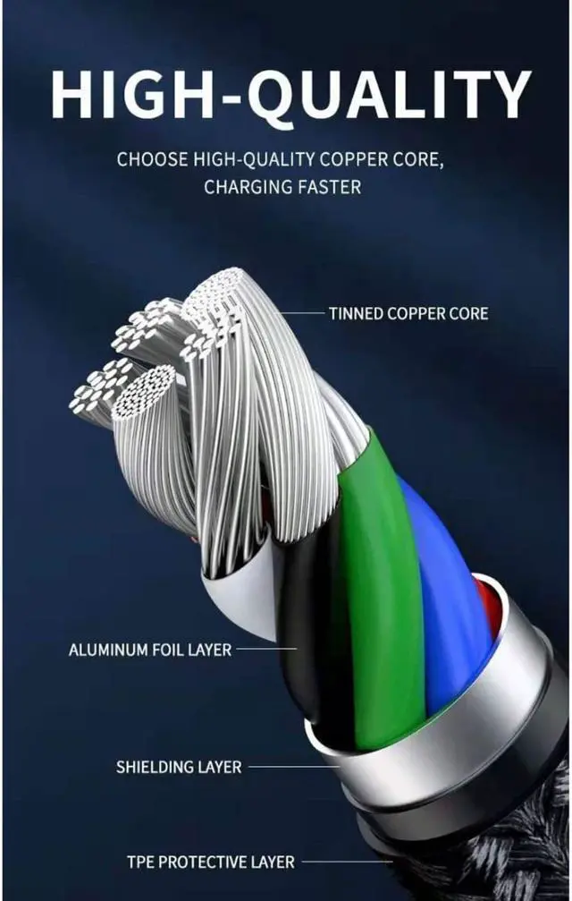 Alt view image 2 of 7 - USB to Lightning Cable, 1 Meter Length, Braided Nylon and Aluminum Alloy Shell