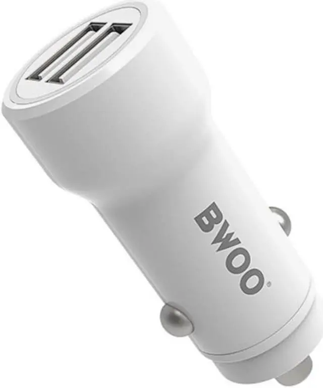 Main image of Car Charger with 2 USB Ports, 12-24V, 18W + 5V 2.4A Output