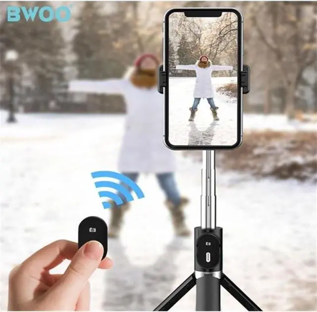 Alt view image 6 of 7 - Wireless Bluetooth Control Selfie Stick Mobile Phone Tripod