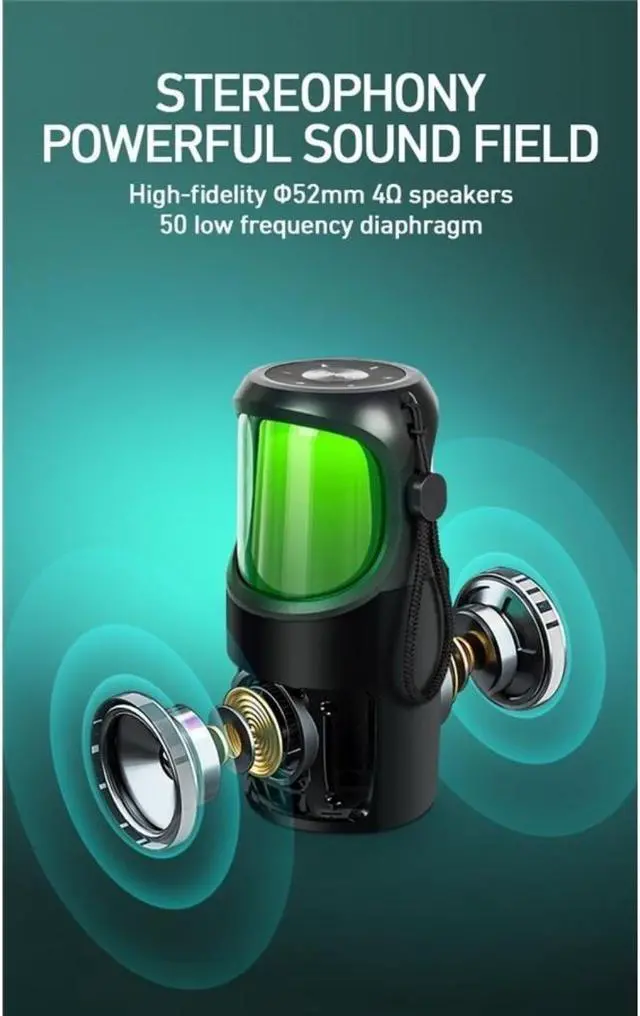 Alt view image 5 of 6 - Speaker Bluetooth 5.0 WAV, MP3, WMA, FLC, APE Compatible With AUX