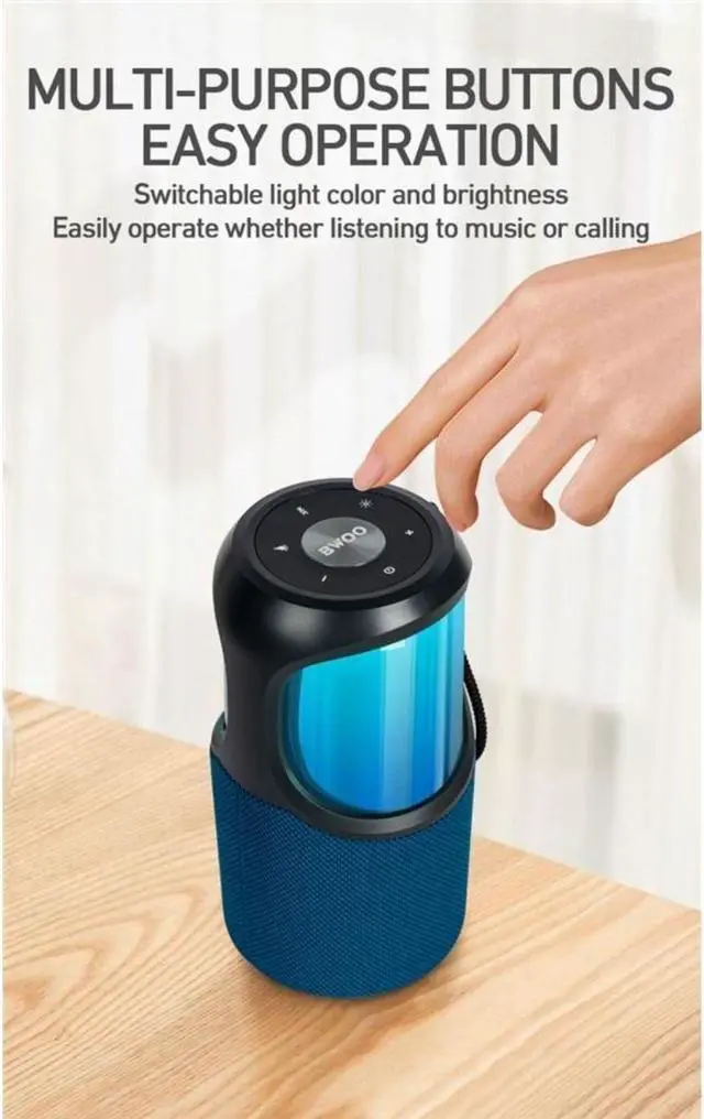 Alt view image 6 of 6 - Speaker Bluetooth 5.0 WAV, MP3, WMA, FLC, APE Compatible With AUX