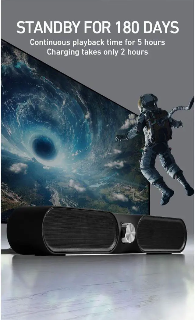 Alt view image 3 of 7 - Wireless Dual Speaker, Bluetooth 5.0, 6 Hours Continuous Playback