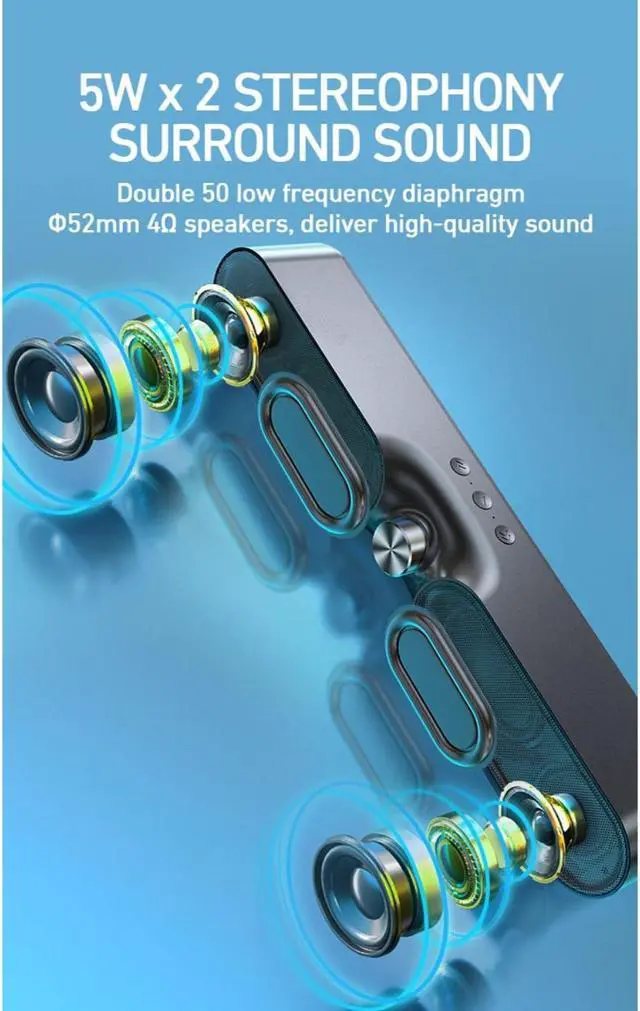 Alt view image 4 of 7 - Wireless Dual Speaker, Bluetooth 5.0, 6 Hours Continuous Playback