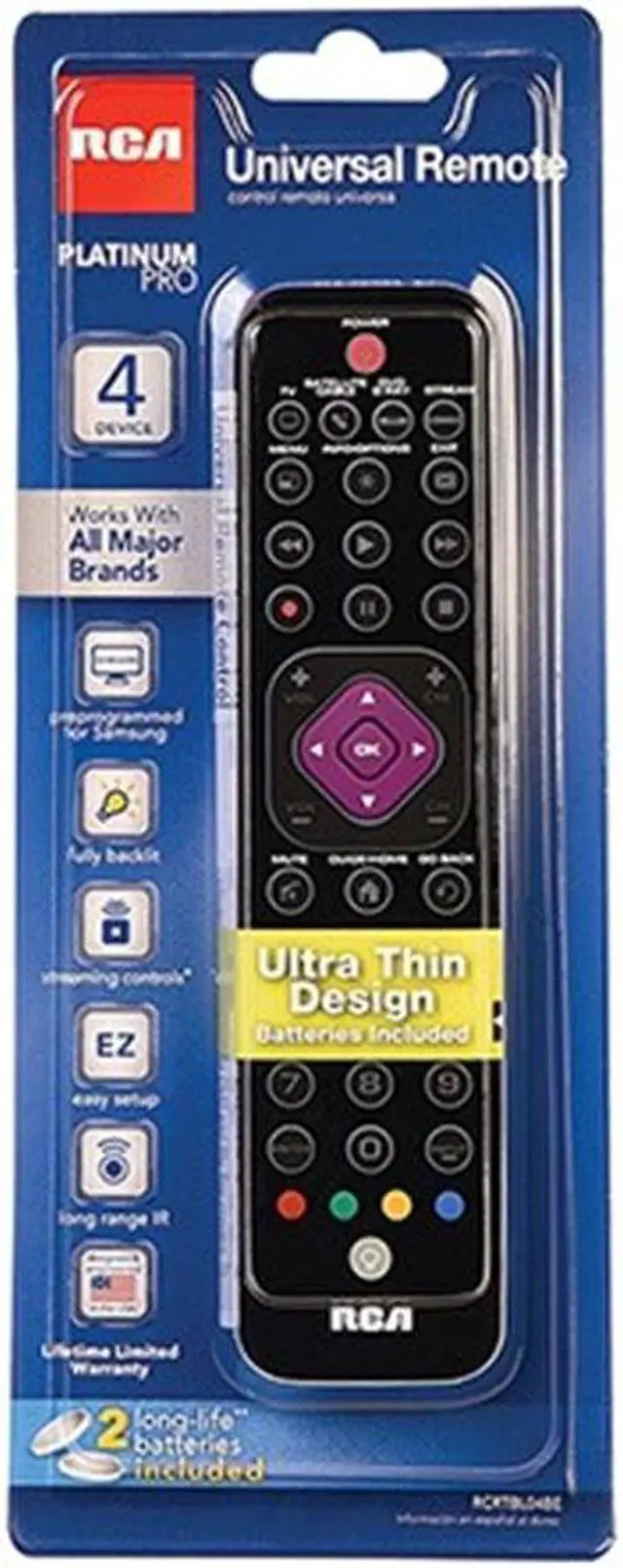 Alt view image 3 of 5 - RCA RCRTBL06BE 6-Device Ultra-Slim Universal Remote