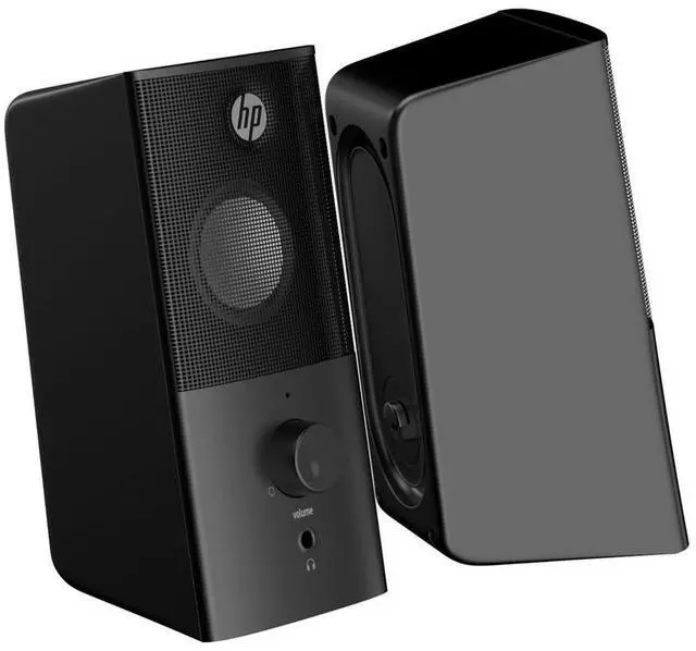 Alt view image 3 of 6 - HP Stereo Computer Speakers with 3.5mm Jack and USB Power, Black