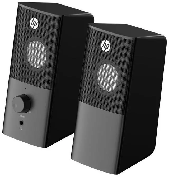 Alt view image 2 of 6 - HP Stereo Computer Speakers with 3.5mm Jack and USB Power, Black