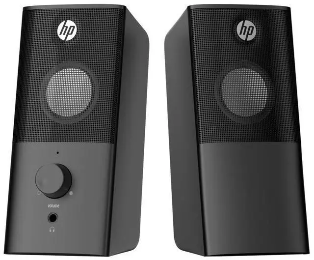 Alt view image 5 of 6 - HP Stereo Computer Speakers with 3.5mm Jack and USB Power, Black