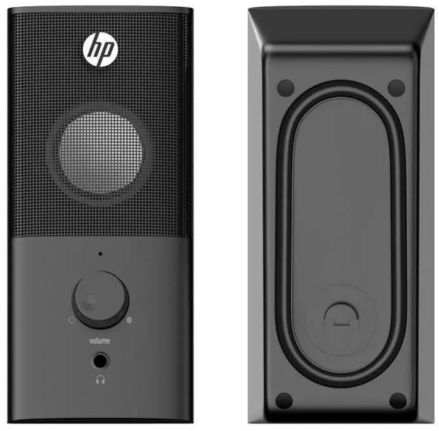 Alt view image 4 of 6 - HP Stereo Computer Speakers with 3.5mm Jack and USB Power, Black