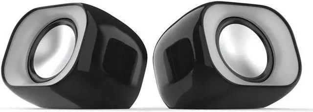Alt view image 4 of 7 - HP Stereo Computer Speakers with 3.5 mm Jack and USB Power Supply, Black