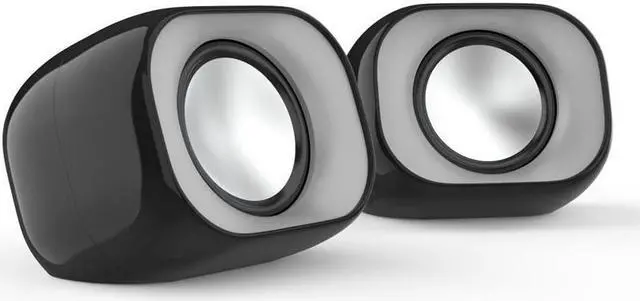 Main image of HP Stereo Computer Speakers with 3.5 mm Jack and USB Power Supply, Black