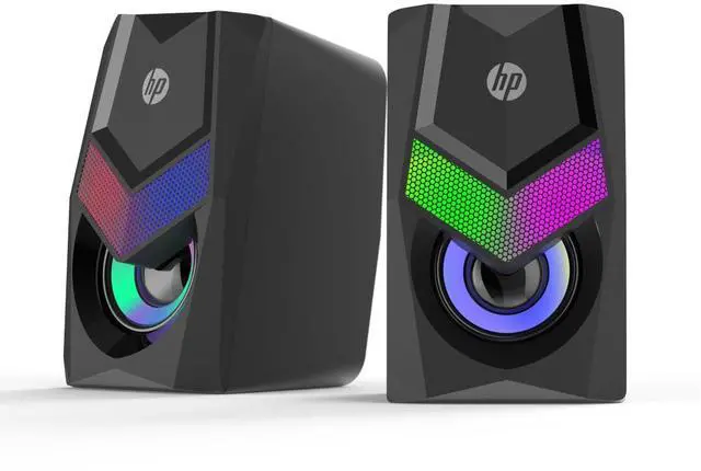 Alt view image 4 of 7 - HP - 2.0 Stereo Computer Speakers with Backlight, 3.5 mm Jack, Black