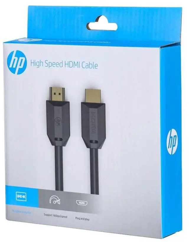 Alt view image 5 of 5 - HP - High Speed HDMI 2.0 Cables, 18 Gpbs, 4K (4096x2160), 30 AWG, 60 Hz, Black