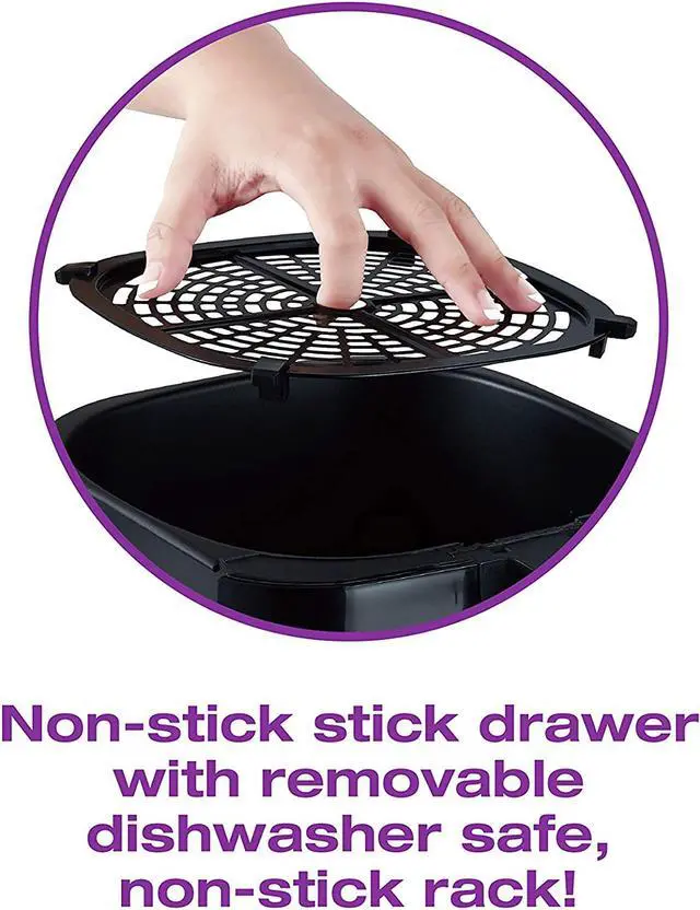 Alt view image 6 of 6 - Salton Digital Air Fryer XL, 5L Capacity with 8 Preset Functions, Black AF2085