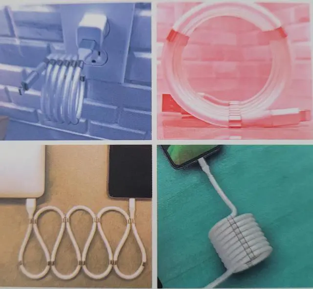 Alt view image 4 of 4 - GlobalTone - USB-A to Lightning Cable with Magnetic Storage System, 2.4A, 1 Meter Length, White