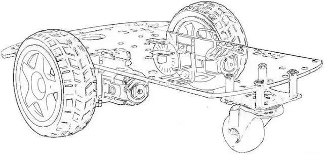 Alt view image 4 of 4 - Globaltone 03541 Smart Motor Robot Car Chassis Battery Box Kit Speed Encoder for Arduino