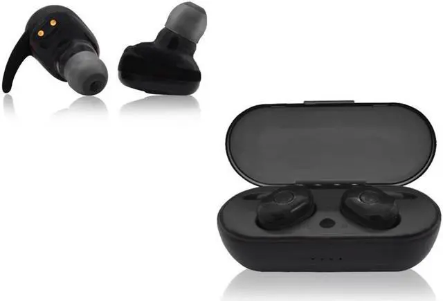 Main image of Escape BTM43 Wireless Stereo Bluetooth Earphones With Charging Station Black