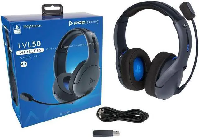 Alt view image 6 of 13 - PDP LVL50 Wireless Gaming Headset with Microphone for PlayStation 4 Grey