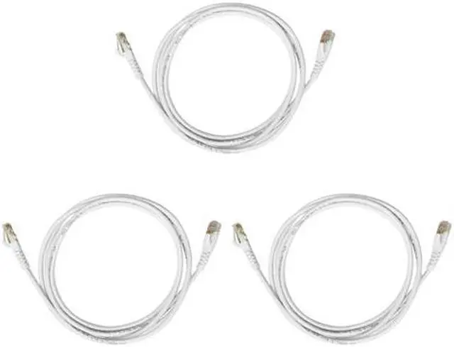 Main image of GlobalTone Value Pack 3x CAT6 (500 MHz) UTP Network Ethernet Cable White 3ft
