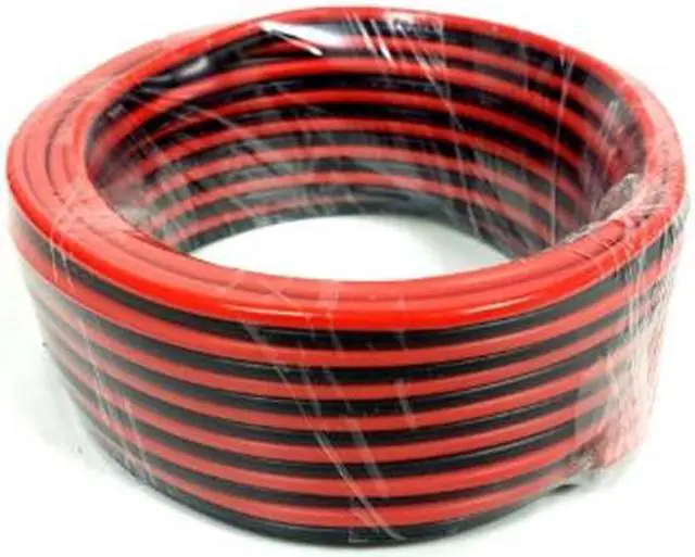 Main image of GlobalTone Fire Retardant Speaker Wire 6 AWG 25 ft Black & Red Jacket 6 Gauge CCA