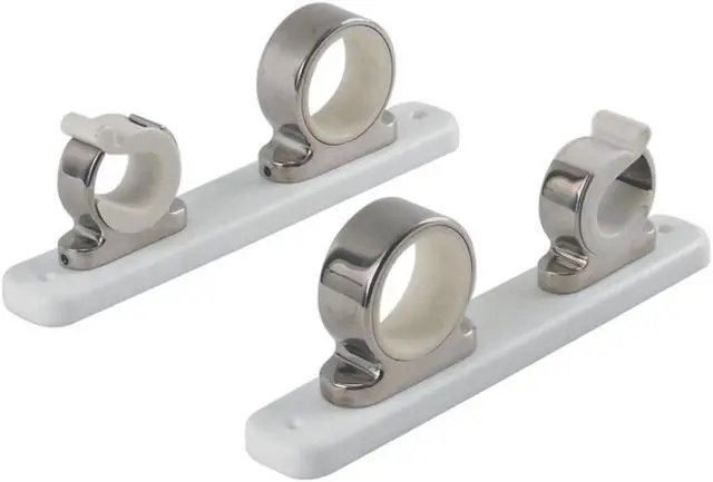 Main image of TACO METALS TACO 2 ROD HANGER W/POLY RACK POLISHED SS F16-2751-1