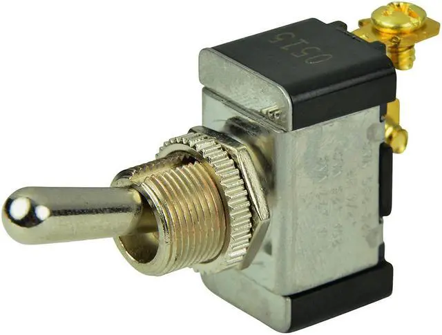 Alt view image 2 of 9 - BEP SPST Chrome Plated Toggle Switch -OFF/(ON)