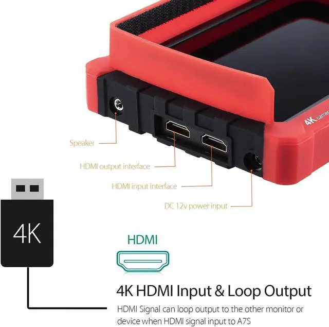 Alt view image 5 of 7 - Lilliput A7S 7" 1920x1200 4K HDMI Input IPS Field Monitor Camera-top Screen For DSLR Mirrorless Camera