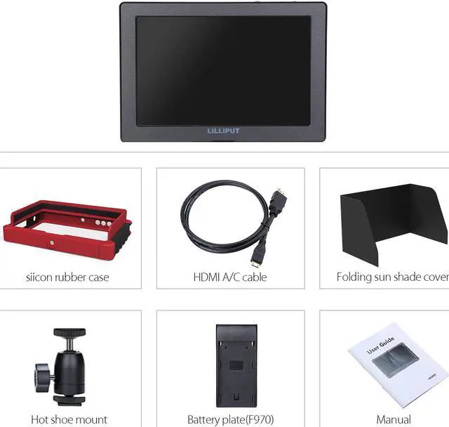 Alt view image 7 of 7 - Lilliput A7S 7" 1920x1200 4K HDMI Input IPS Field Monitor Camera-top Screen For DSLR Mirrorless Camera