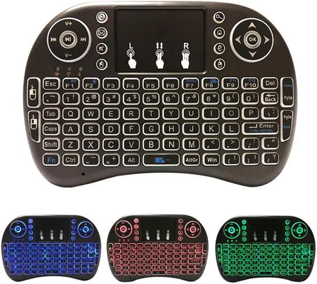Alt view image 13 of 16 - i8 Mini Wireless Keyboard 2.4G Color Backlit Air Mouse Touchpad  Keyboard For Android TV Box Smart TV PC PS4