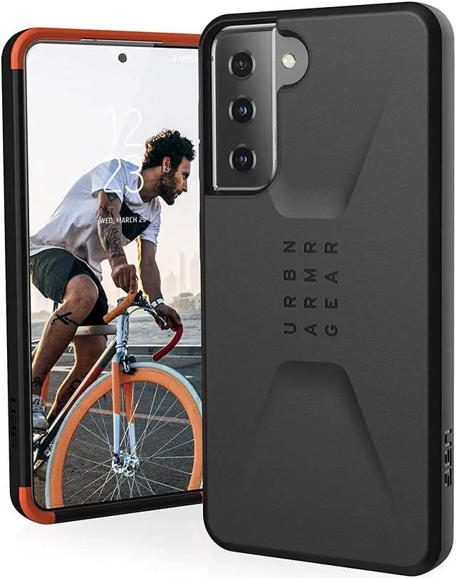 Main image of UAG Designed for Samsung Galaxy S21 5G Case [6.2-inch Screen] Sleek Ultra-Thin Shock-Absorbent Civilian Protective Cover, Black
