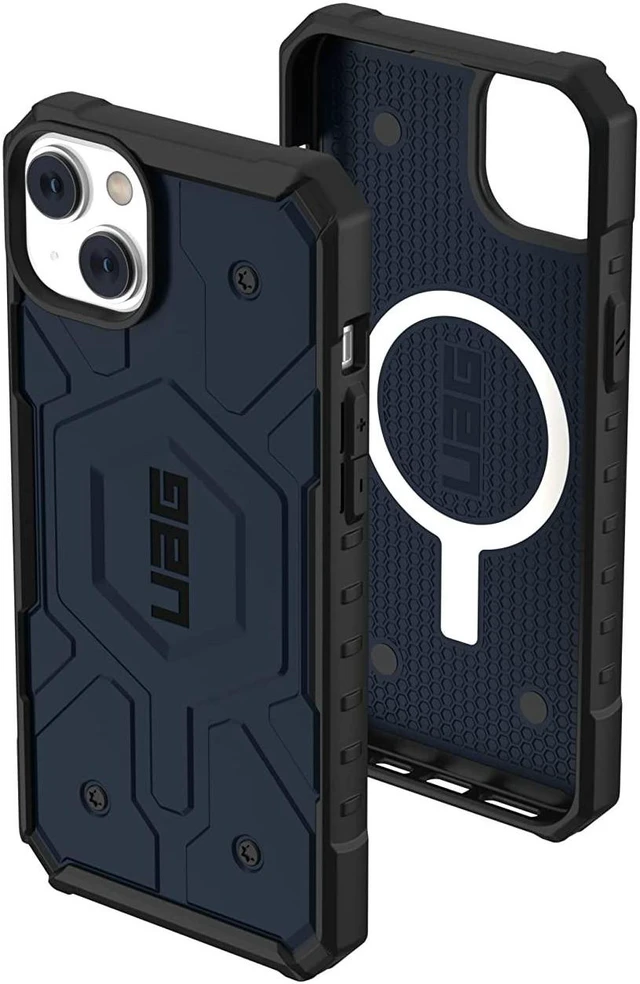Main image of UAG Designed for iPhone 14 Plus Case Blue Mallard 6.7" Pathfinder Built-in Magnet Compatible with MagSafe Charging Slim Lightweight Shockproof Dropproof Rugged Protective Cover by URBAN ARMOR GEAR